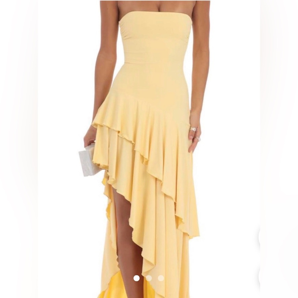 Lucy in the Sky Yellow Asymmetrical Dress